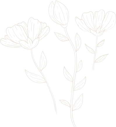 Line drawing of flower