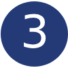 A blue circle with the number three on it