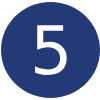 A blue circle with the number five on it