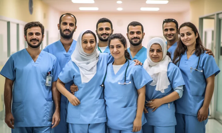 A group of doctors posing for a picture